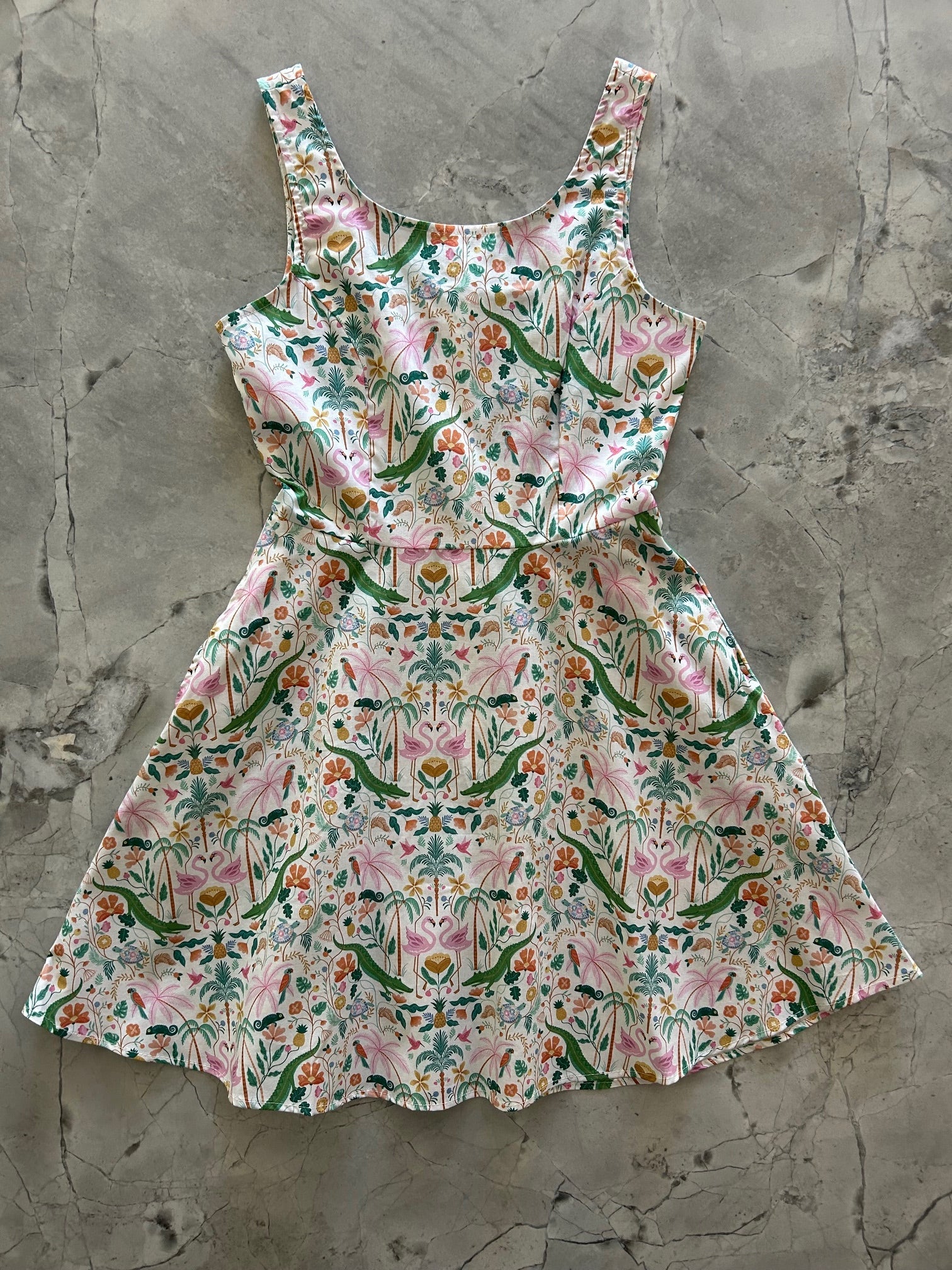 Tropical Skater Dress - Medium only, 1 left!