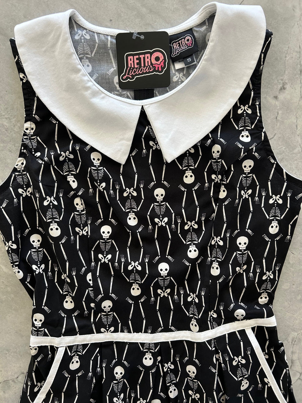 Skeleton Collared Dress - 1X only