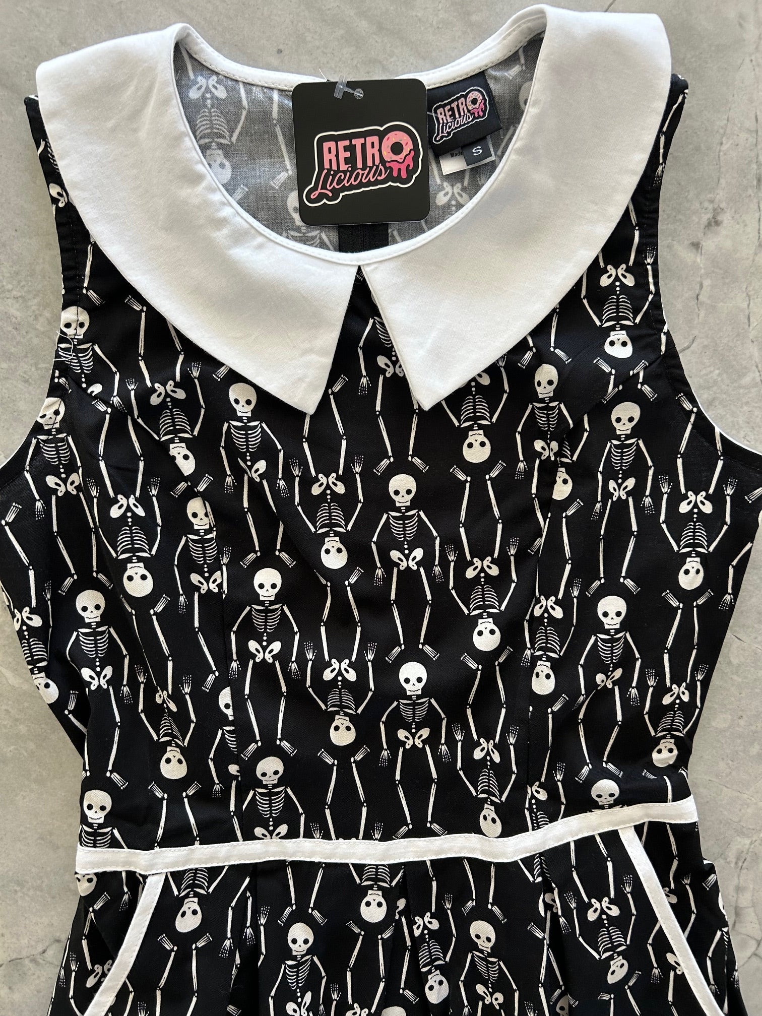 Skeleton Collared Dress - 1X only