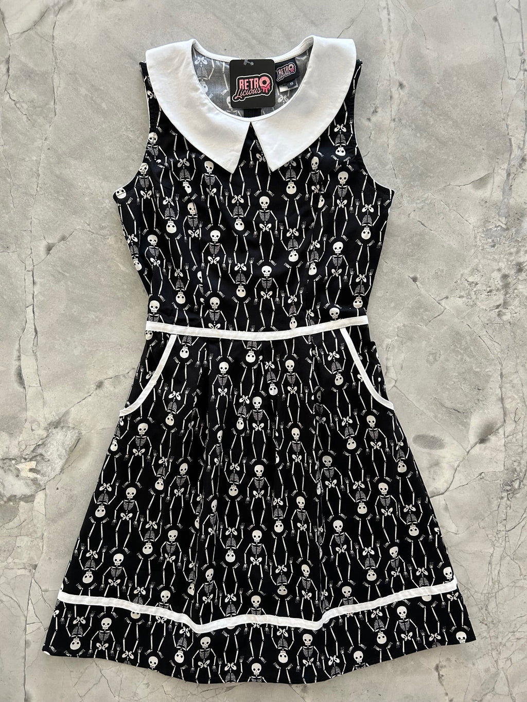 Skeleton Collared Dress - 1X only