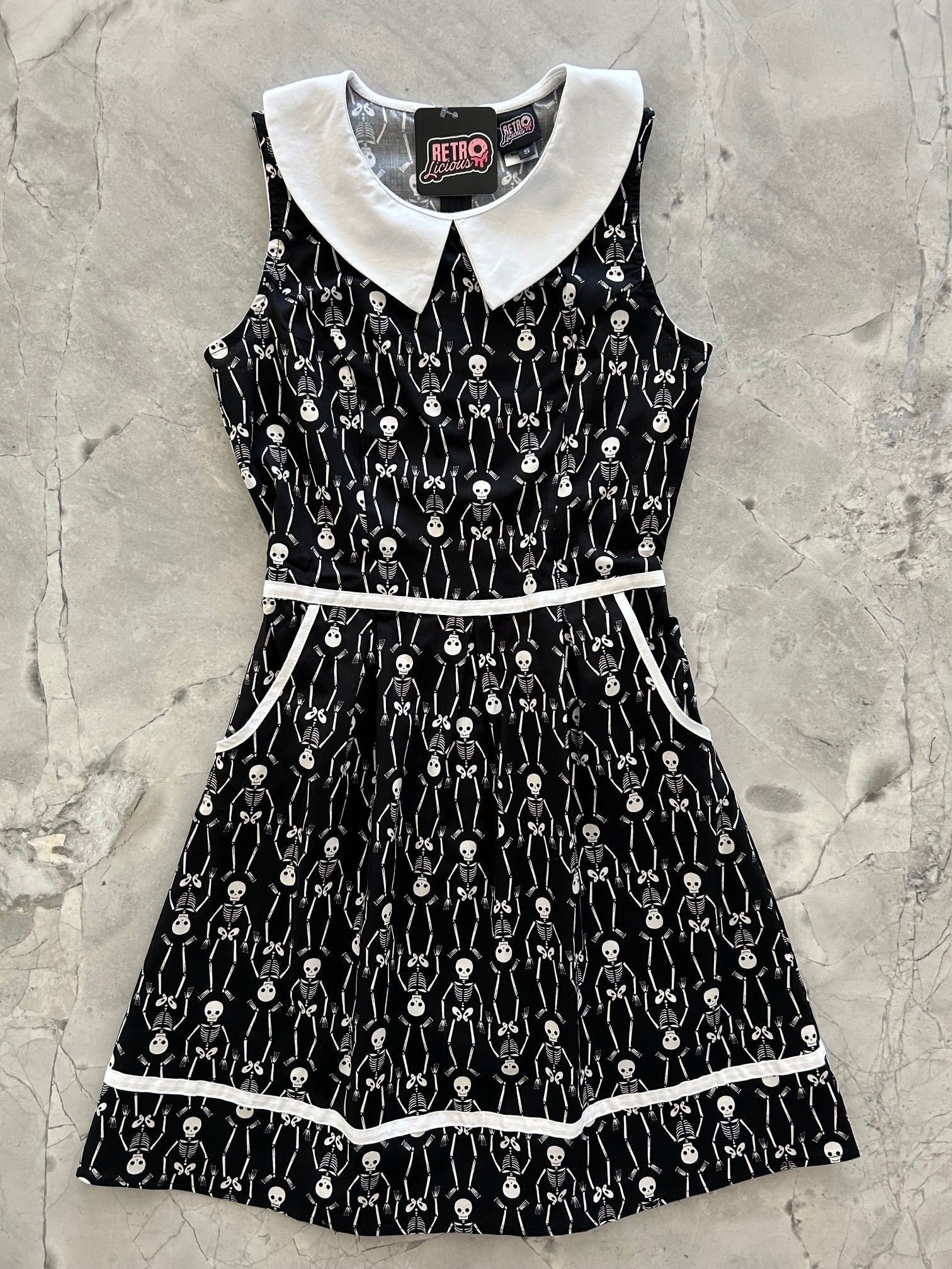 Skeleton Collared Dress - 1X only