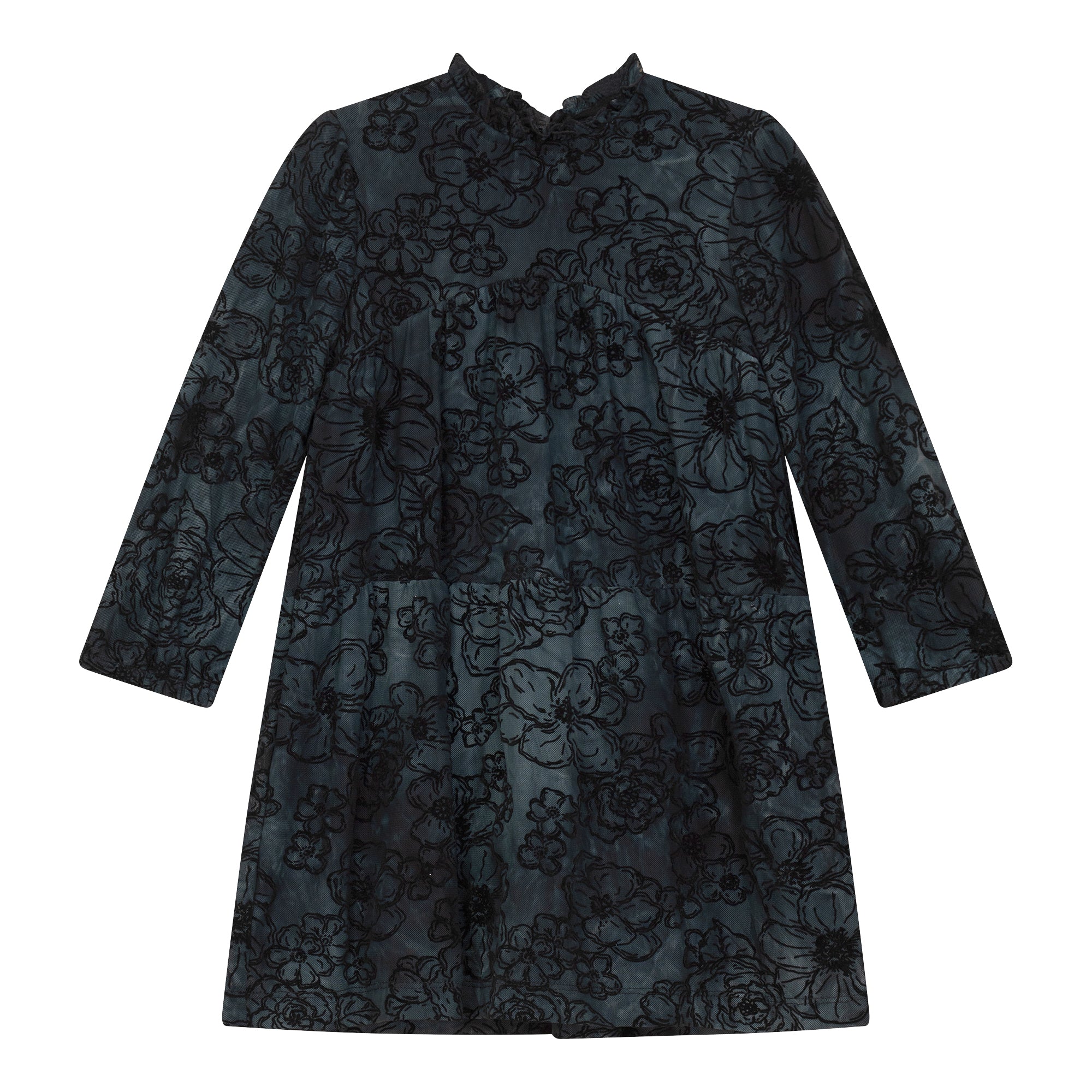 Ruffle Neck Dress