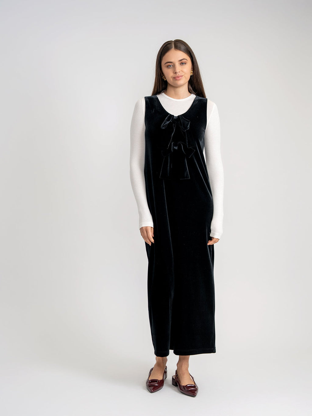 Bow Velour Jumper