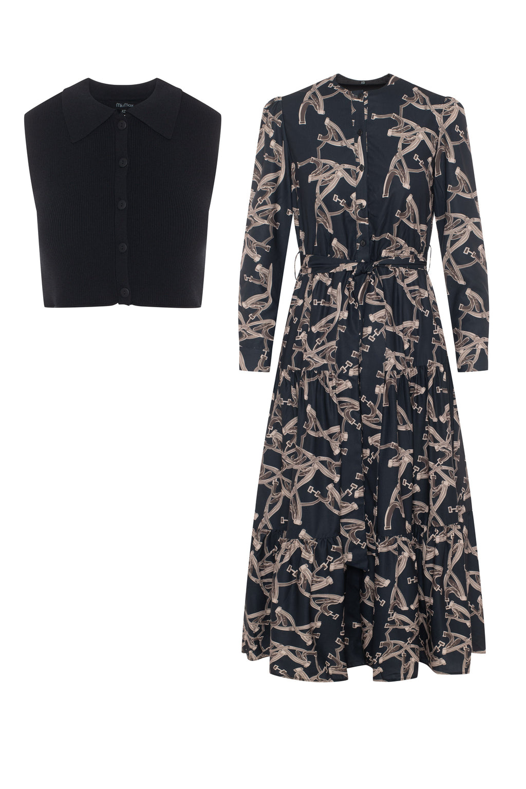 Cropped Midi Dress Set