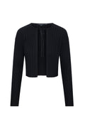 Cropped Knit Tie Cardigan