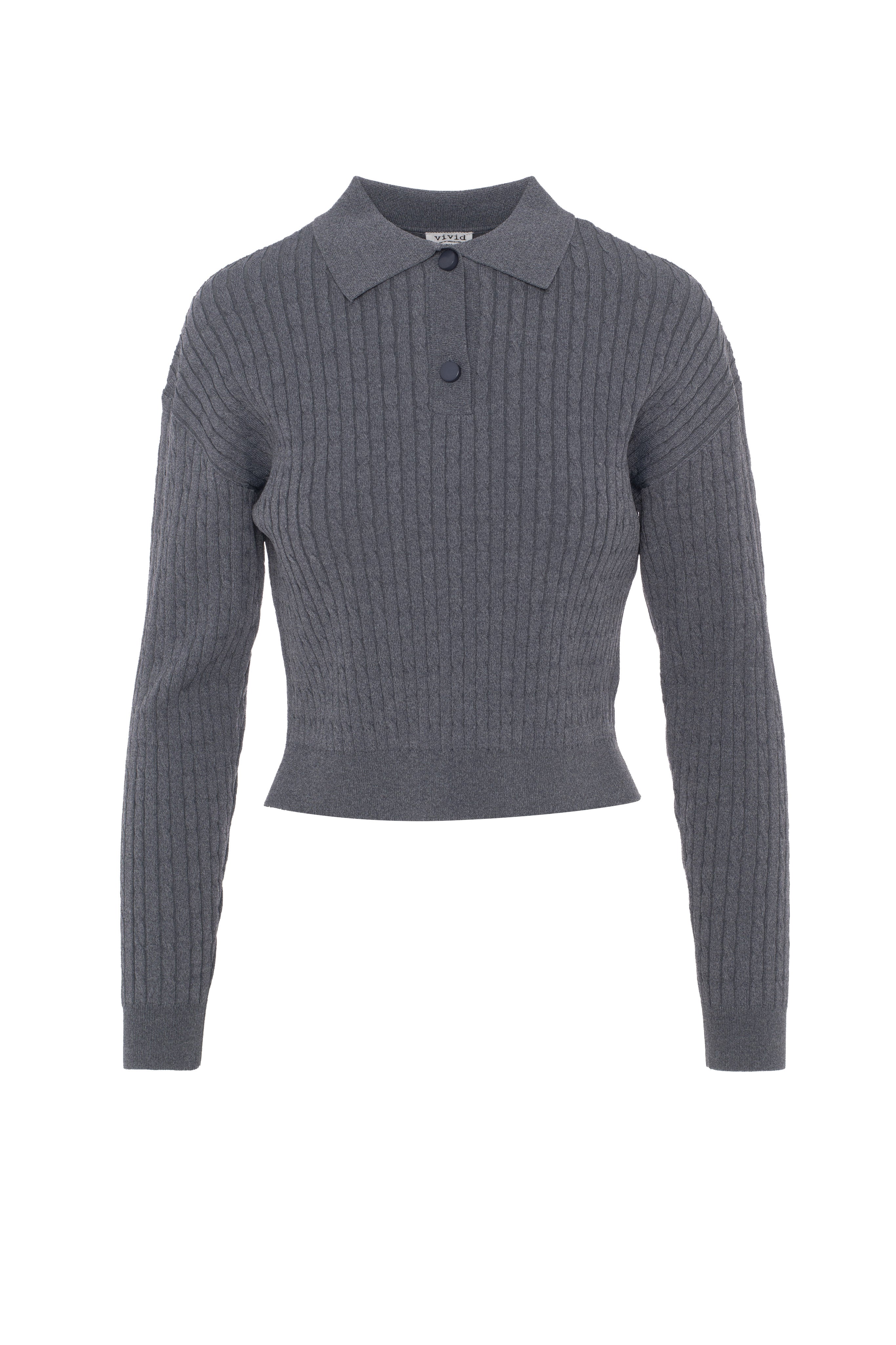 Cropped Cable T Sweater