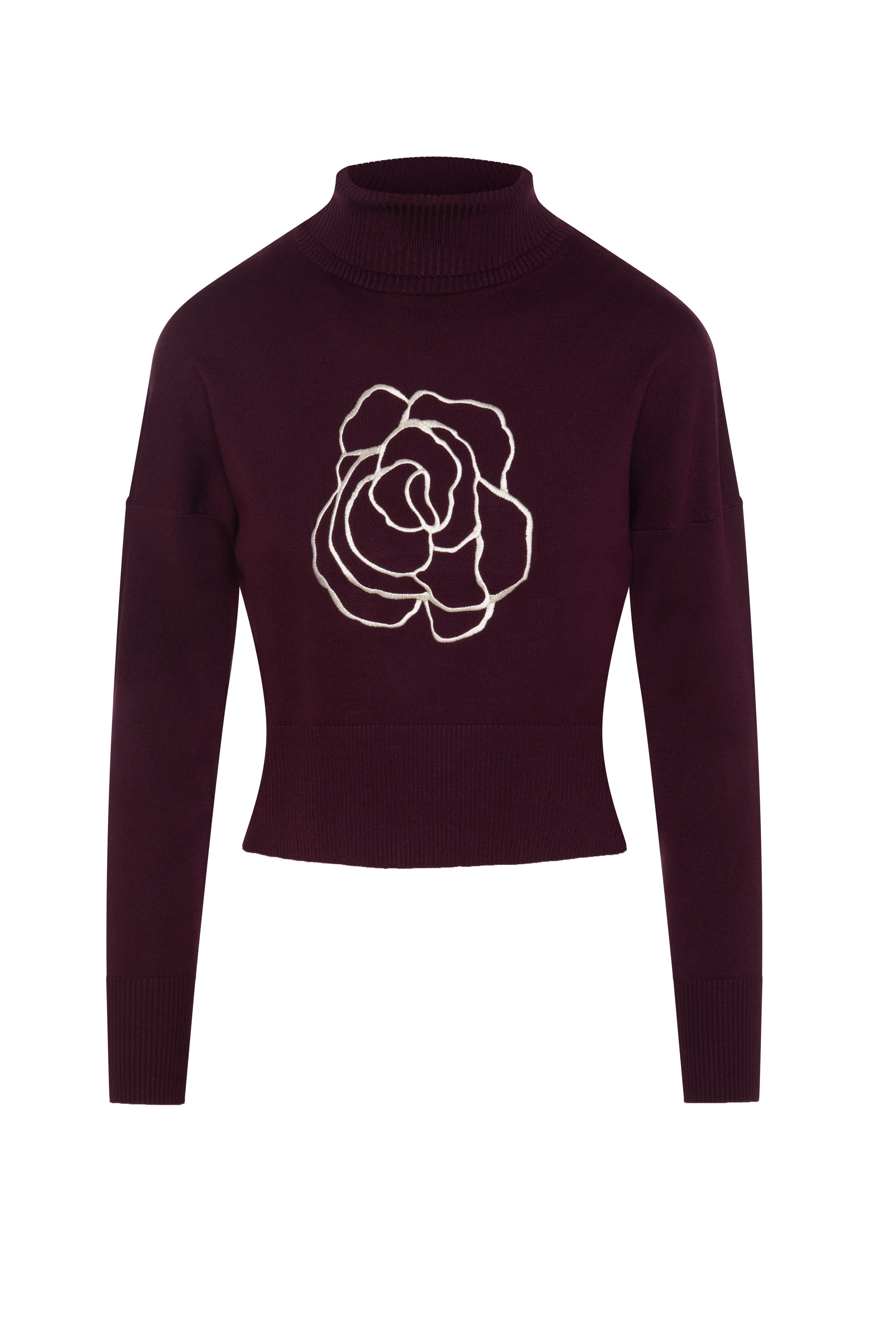 Cropped Knit Turtle Neck