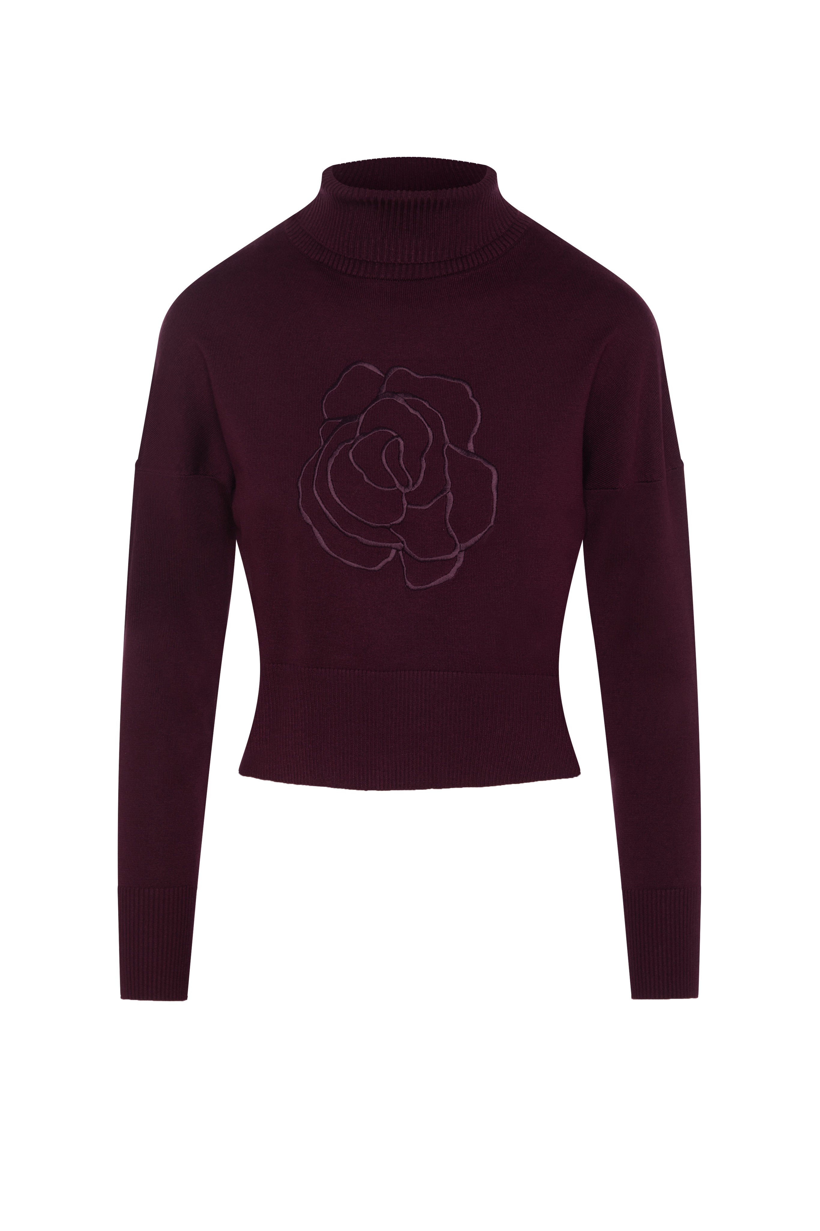 Cropped Knit Turtle Neck