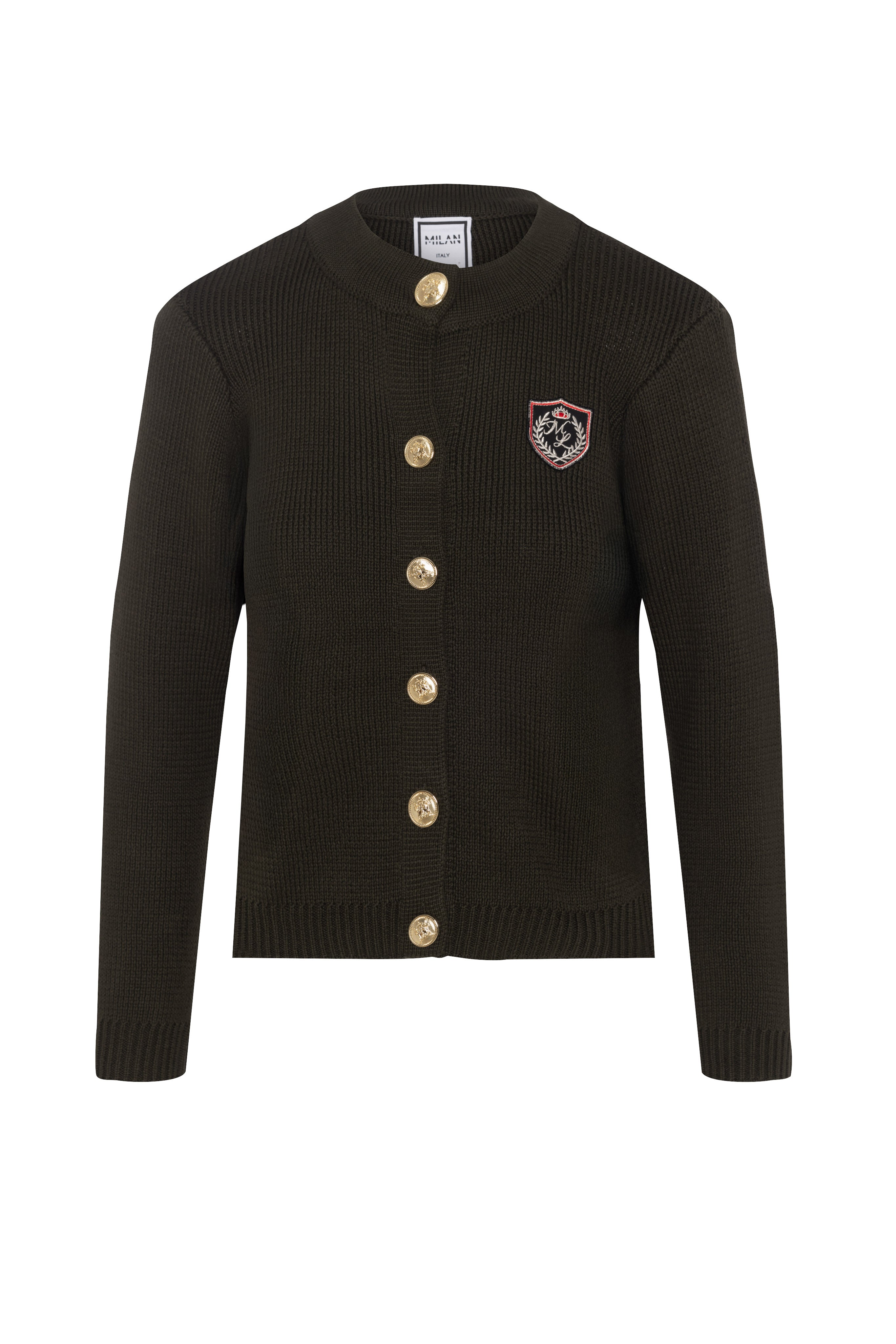 Emblem Knit Cardigan