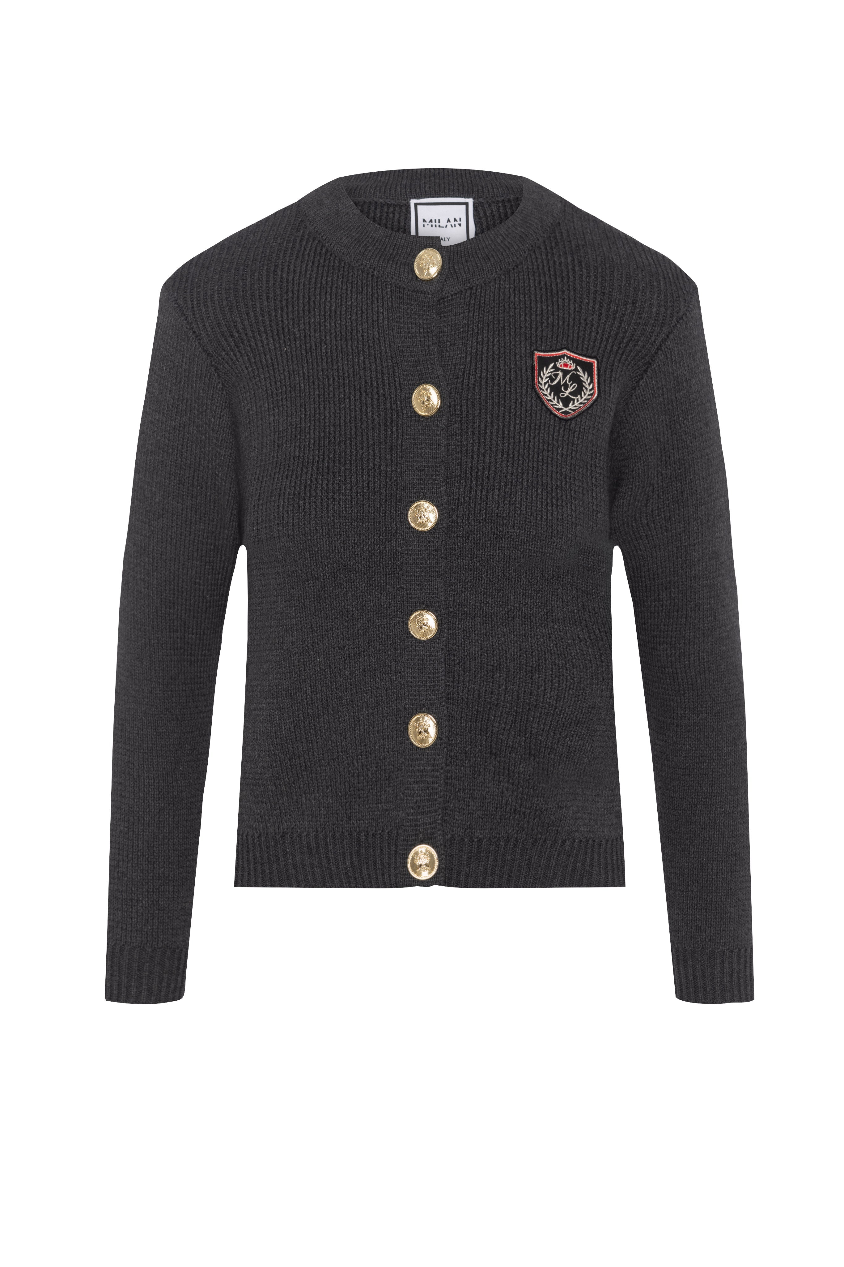 Emblem Knit Cardigan