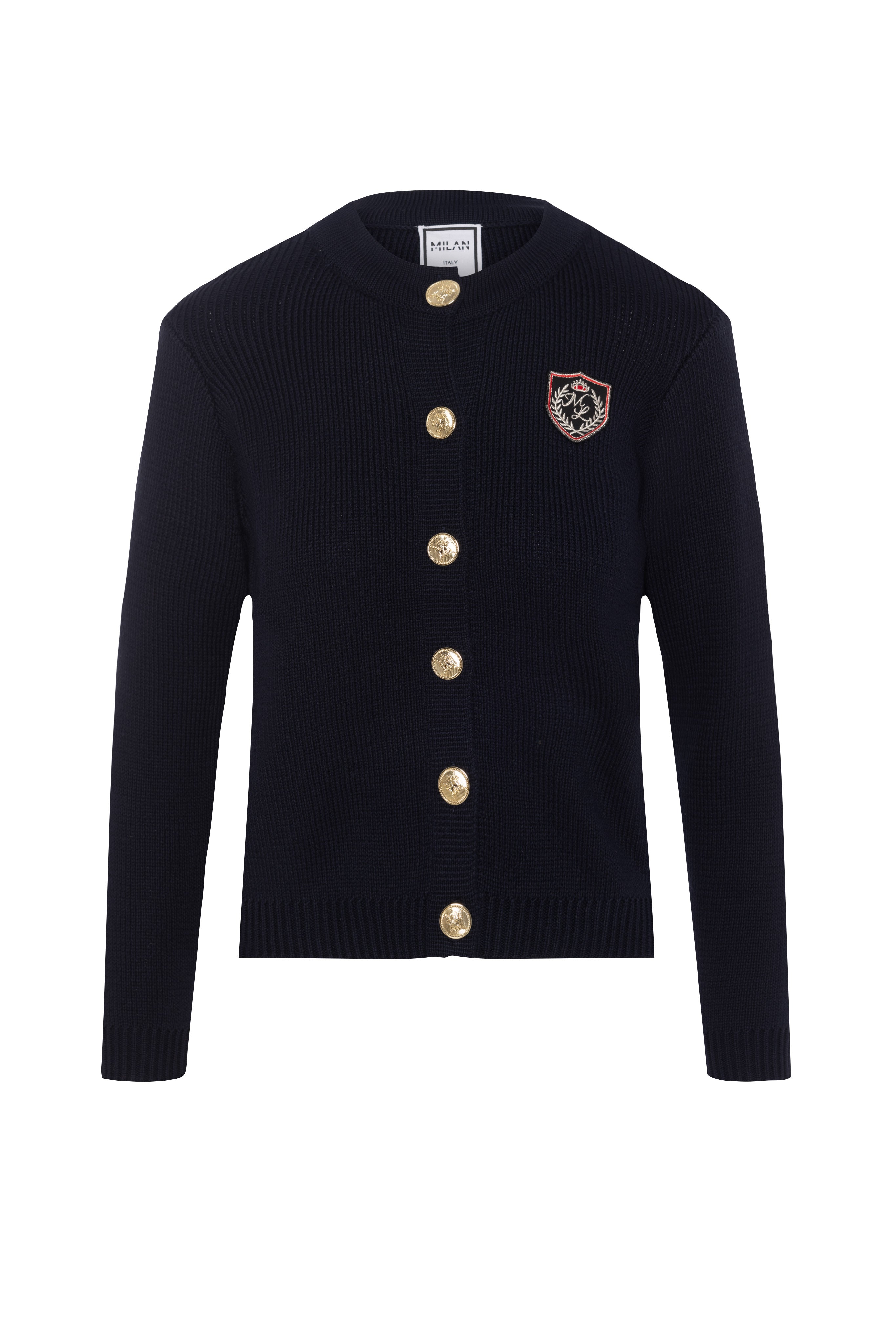 Emblem Knit Cardigan
