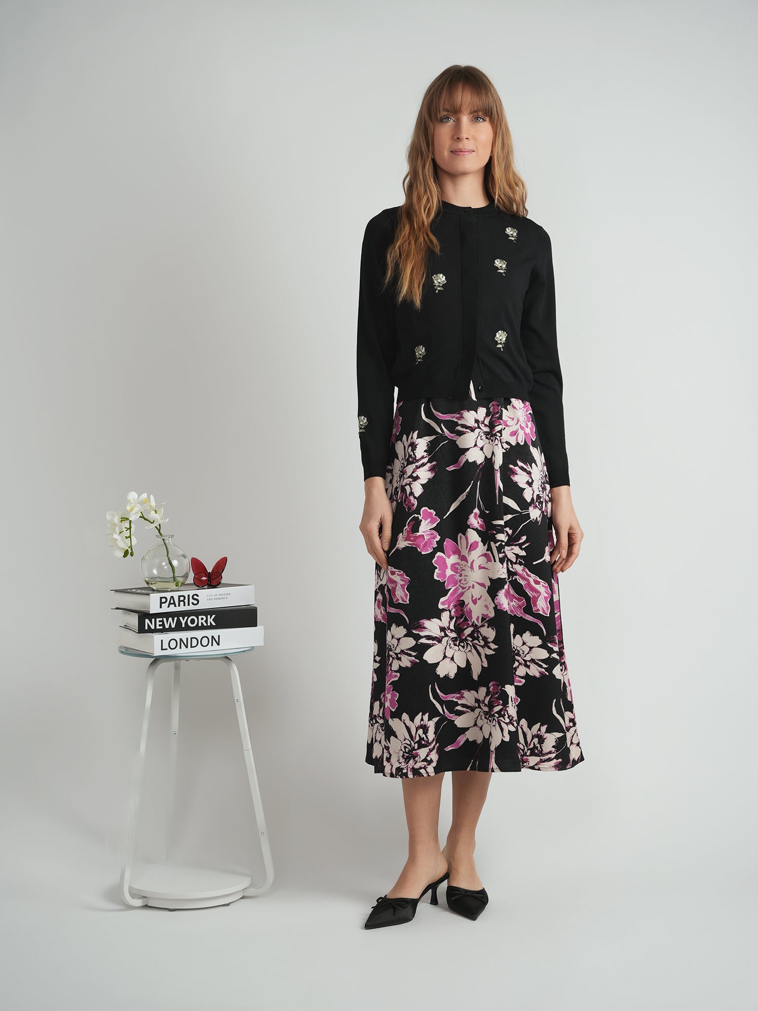 Satin Floral Jumper