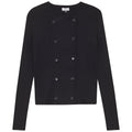 Double Breasted Cropped Knit Cardigan
