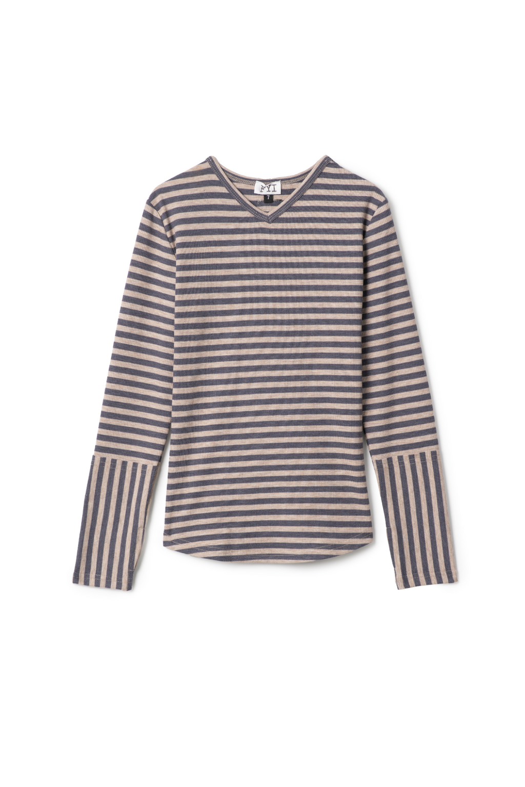 Stripped Vneck Top