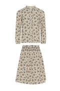 Flower Print Lace Skirt Set