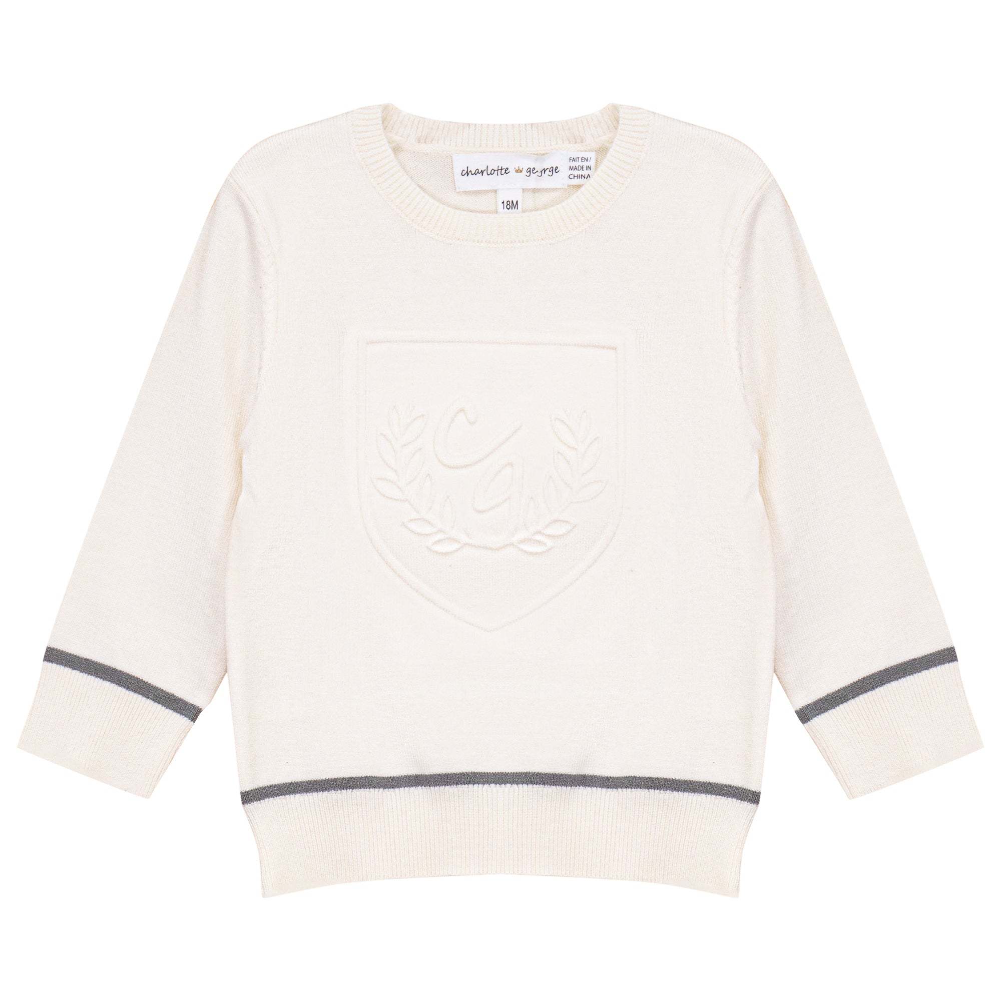Embossed Crest Sweater