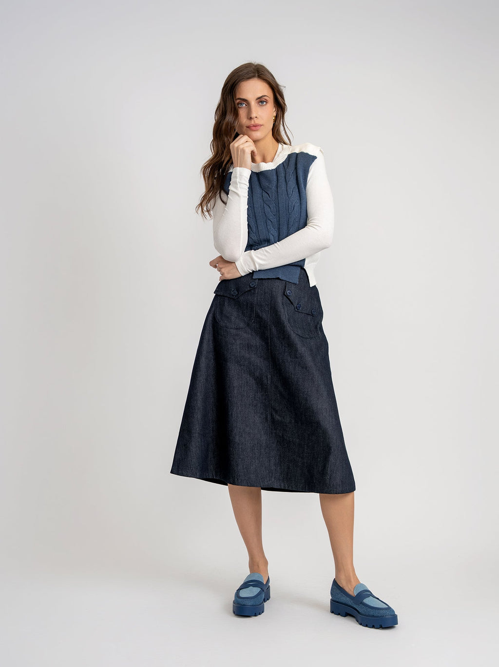 Cable Rib Knit Sweater