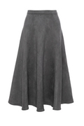 Suede Midi Panel Skirt
